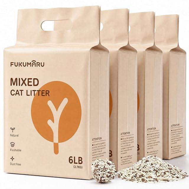 Sac de litière pour chat FUKUMARU au tofu et bois de pommier