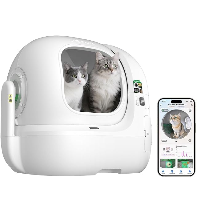 Bac autonettoyant PETKIT PUROBOT Max Pro 2 à caméra IA